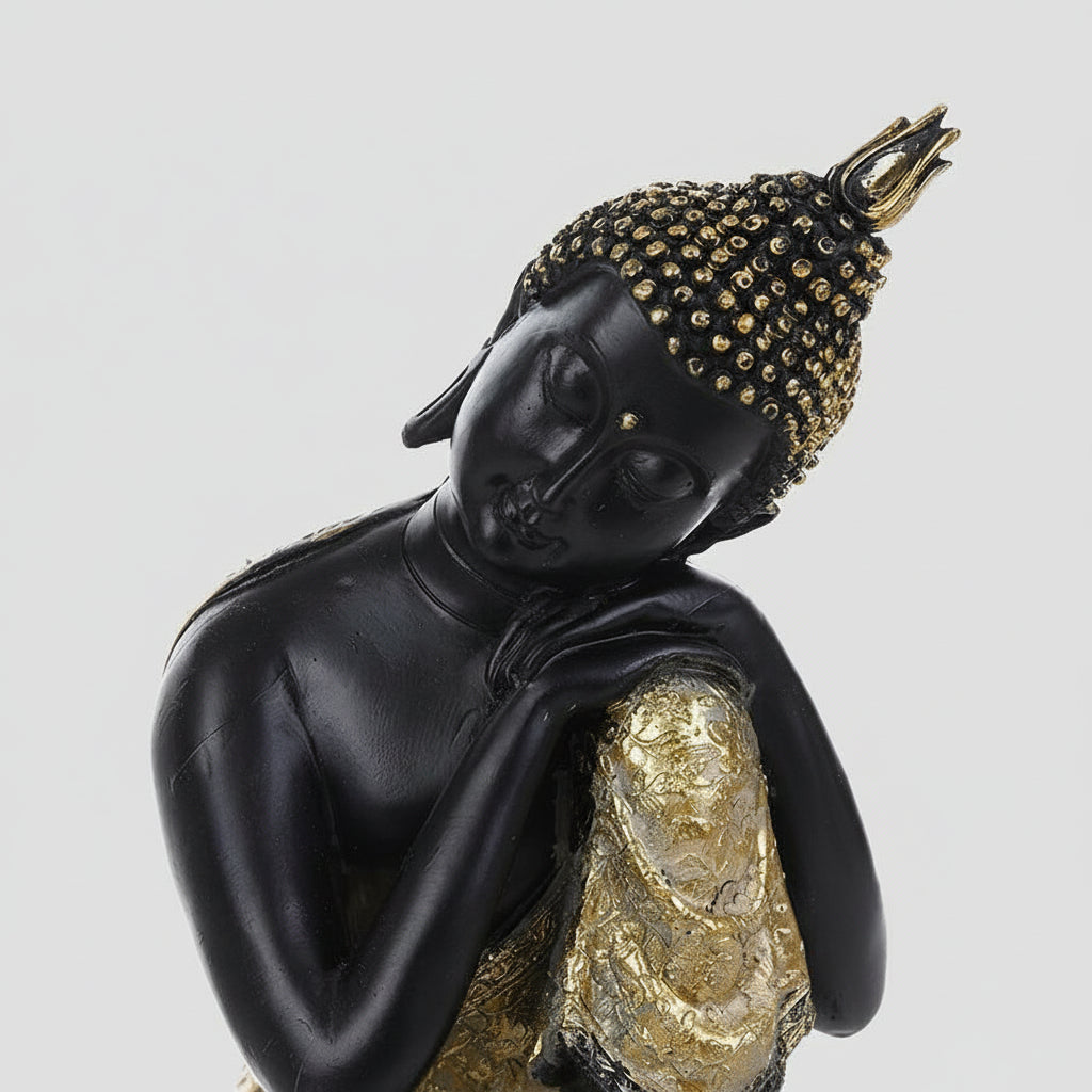 ATELIER-TIBET tatue Amitabha Buddha – Sculpture Bouddhiste en Métal / Résine pour Intérieur & Méditation