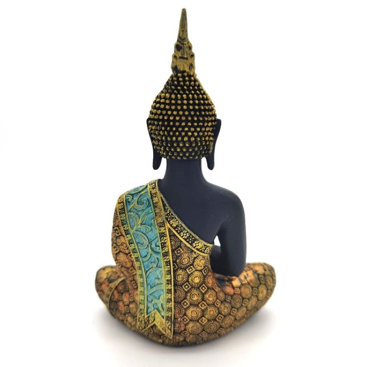 ATELIER-TIBET Statuette de Bouddha Style colorée - Abhaya Mudrā