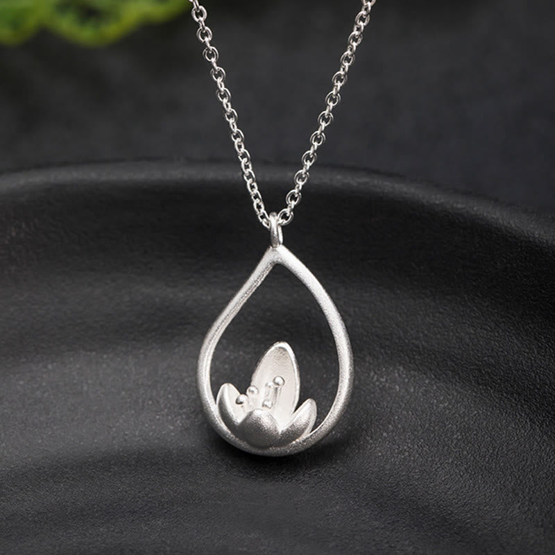 ATELIER-TIBET Collier Lotus Argent 925 Classique – Pureté & Nouveau Départ
