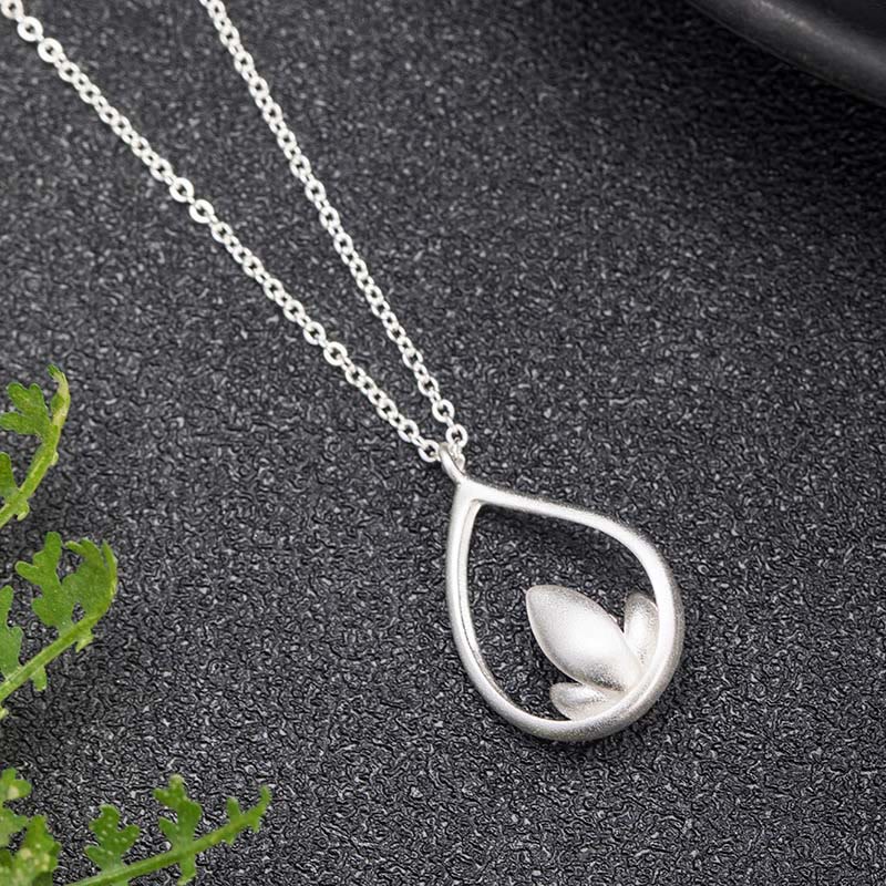 ATELIER-TIBET Collier Lotus Argent 925 Classique – Pureté & Nouveau Départ