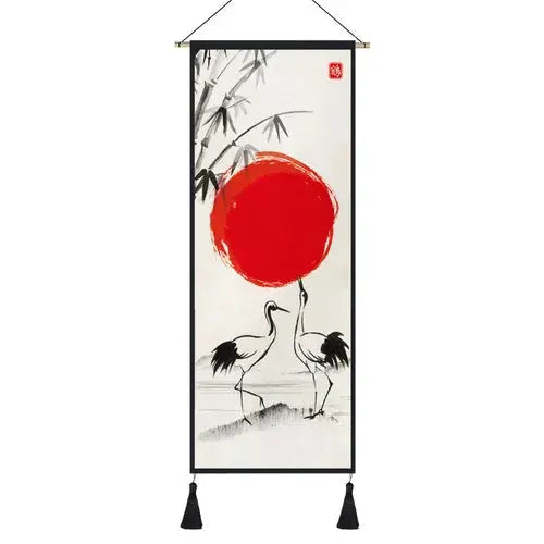 ATELIER-TIBET – Kakemono Japonais Traditionnel Zen aux Symboles Nippons