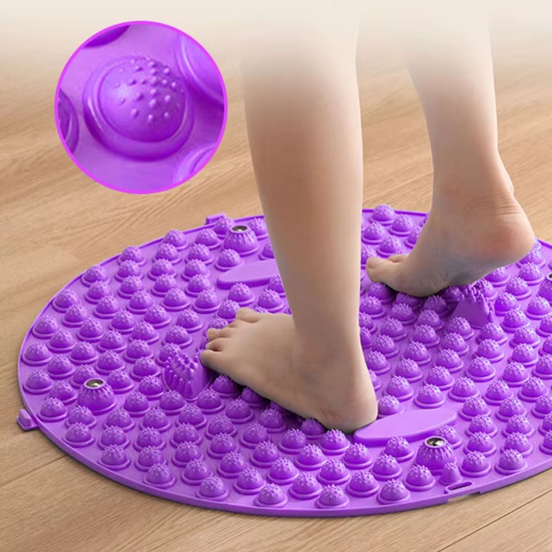ATELIER-TIBET – Tapis d’Acupression ROND Violet – Coussin de Relaxation et Bien-Être
