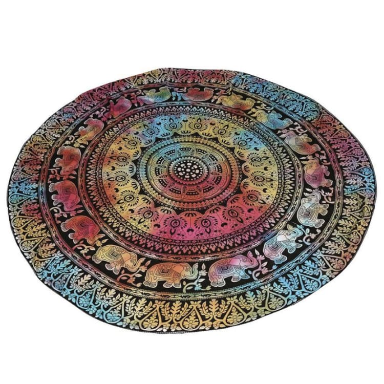 ATELIER-TIBET – Tapis de méditation et yoga imprimé 3D – Polyester – 150 cm