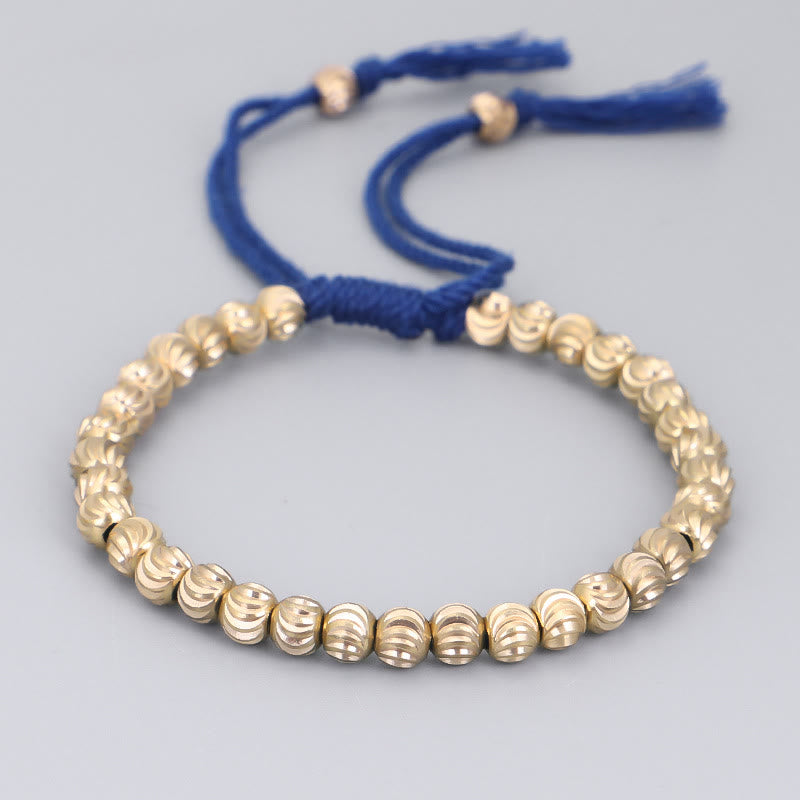 ATELIER-TIBET – Bracelet Spirituel Tibétain en Perles de Cuivre Ajustable