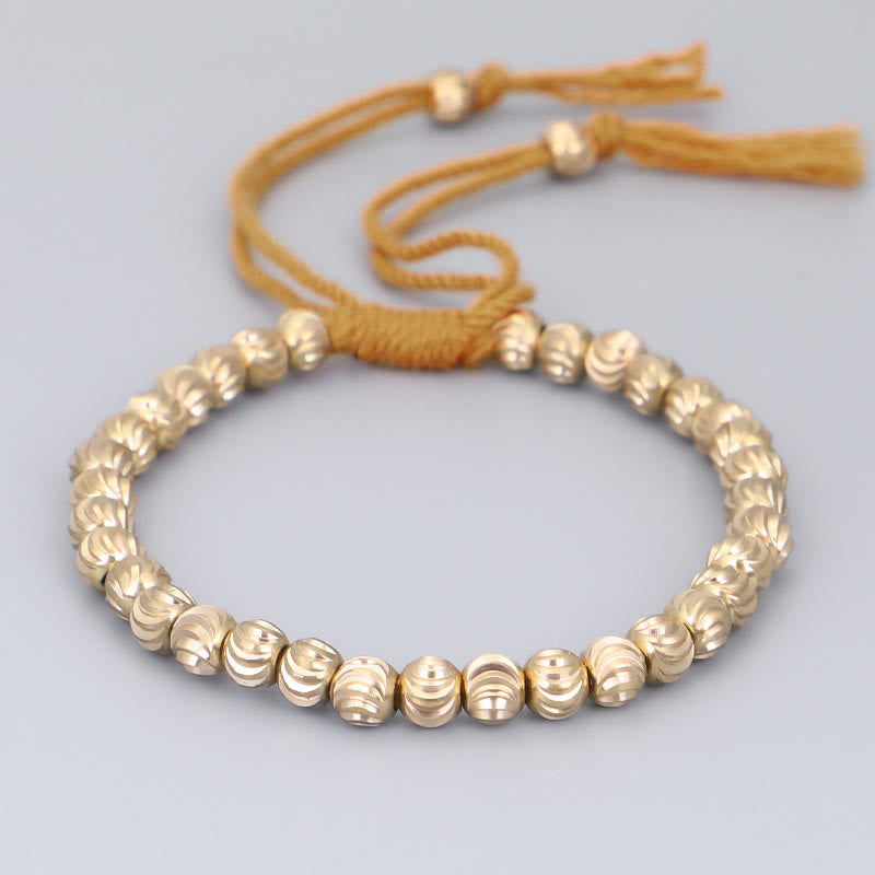ATELIER-TIBET – Bracelet Spirituel Tibétain en Perles de Cuivre Ajustable