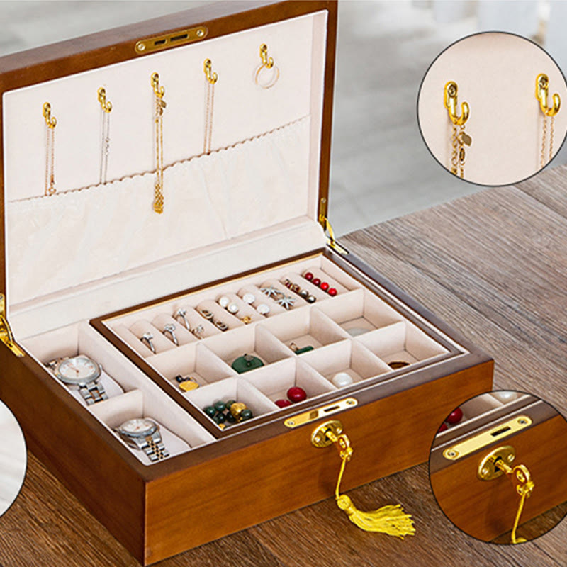 ATELIER-TIBET – Boîte à Bijoux Flanelle avec Serrure