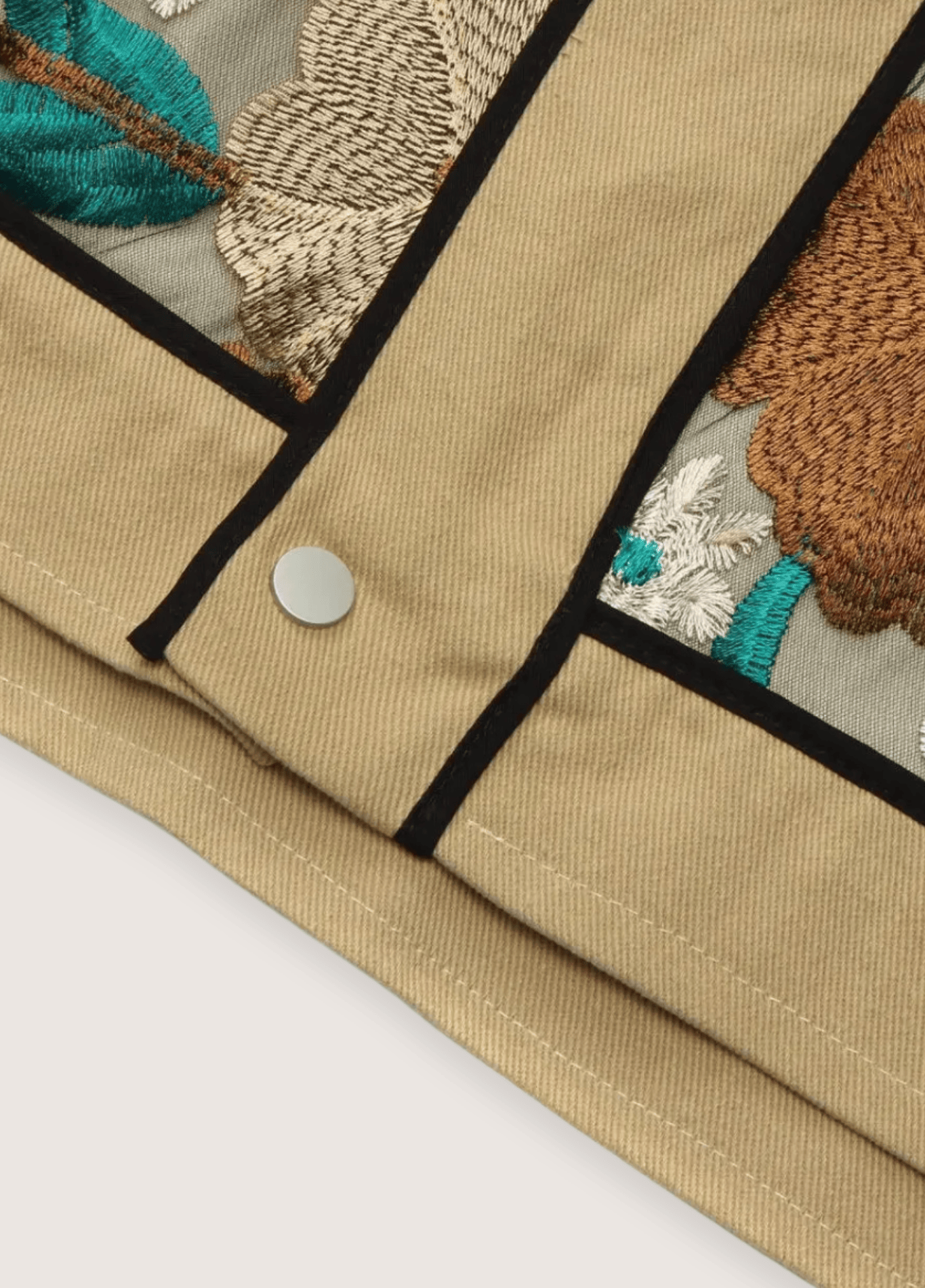 Veste kimono femme motif chrysanthème beige – Kiku Street