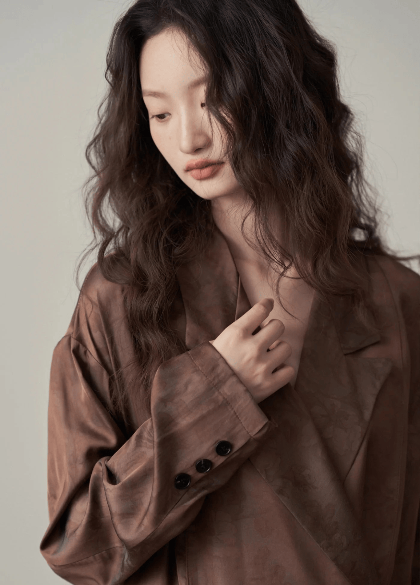 Pantalon kimono femme taille haute satiné marron – Kogecha
