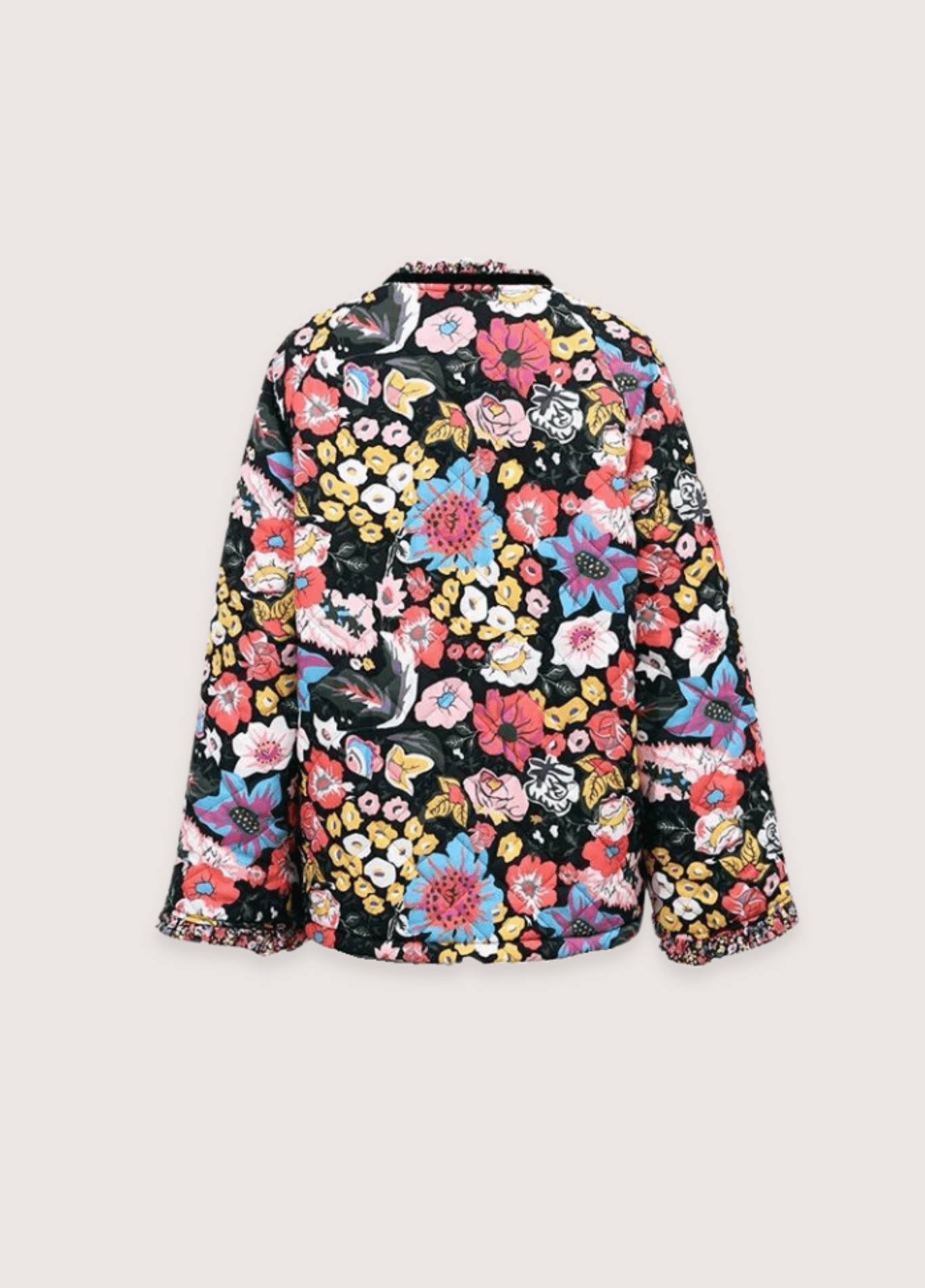 Veste kimono femme floral noir – Éclat Floral