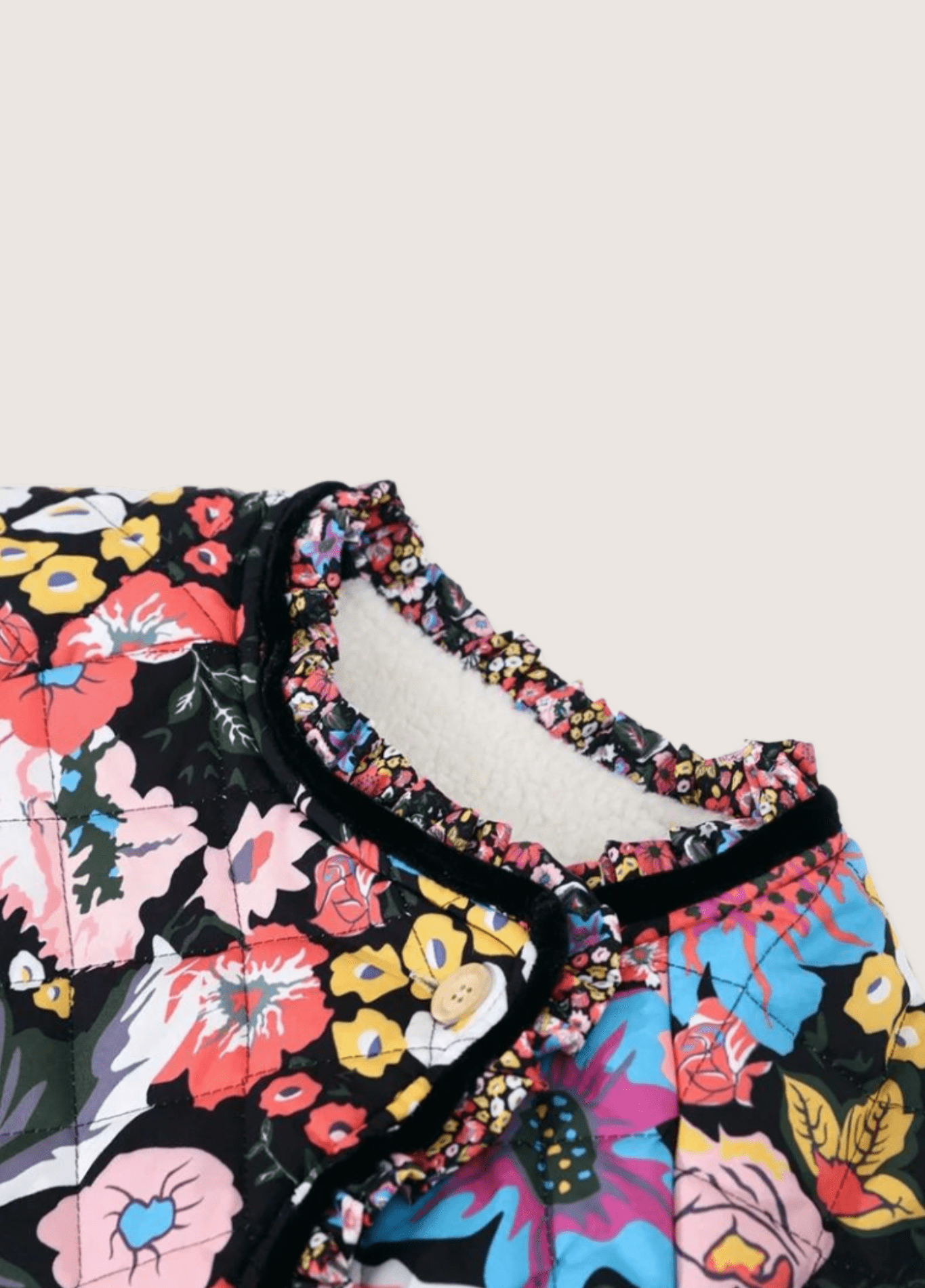 Veste kimono femme floral noir – Éclat Floral