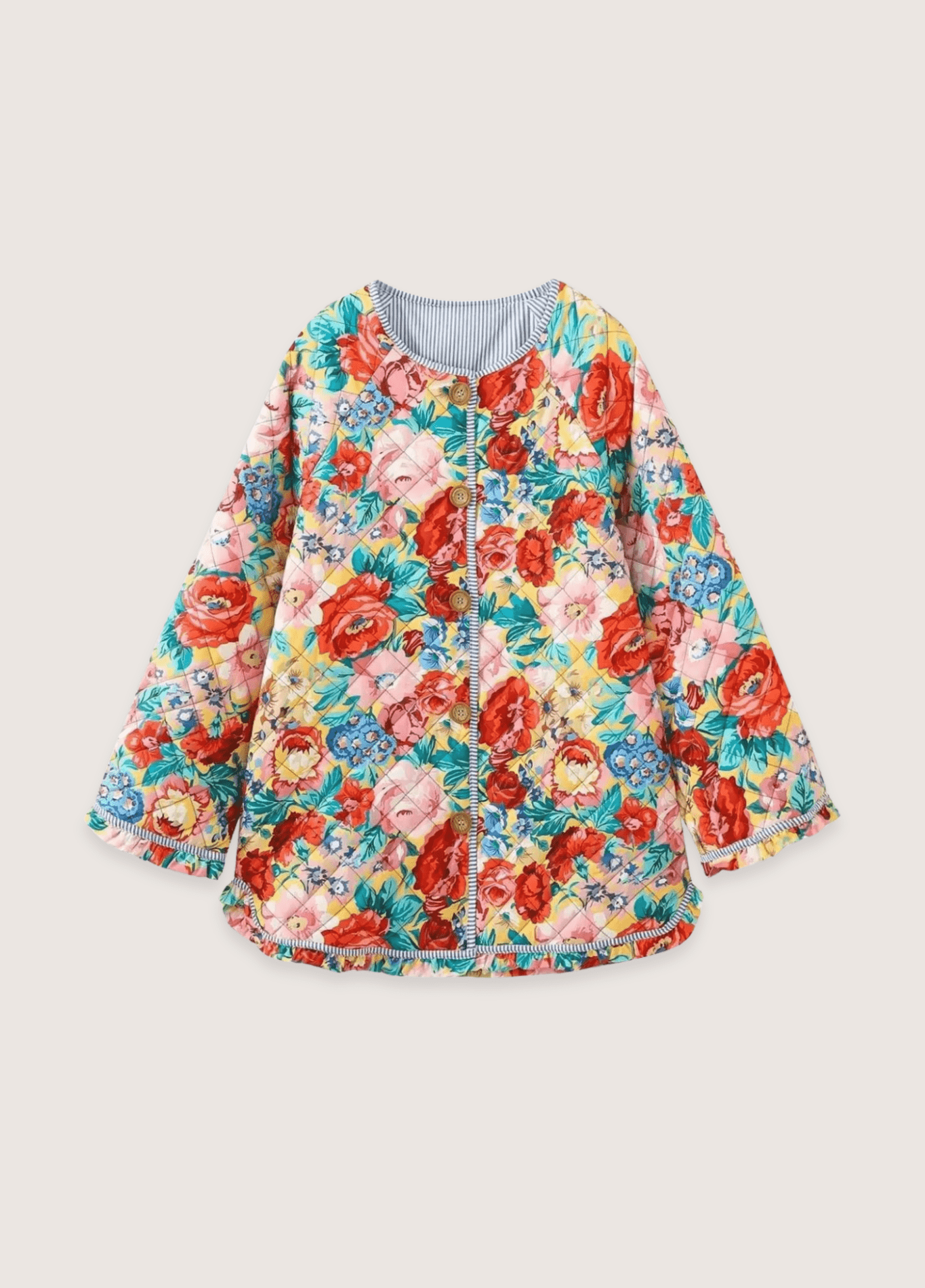 Veste kimono femme motif vague rose – Explosion Florale