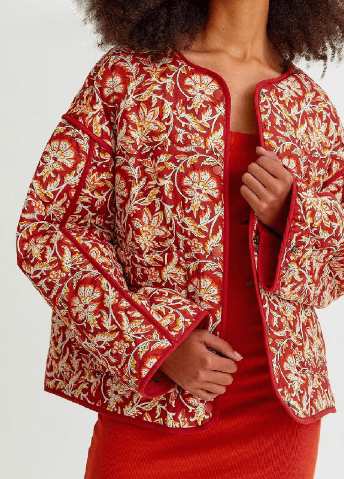 Veste kimono femme floral terracotta – Floral Terracotta