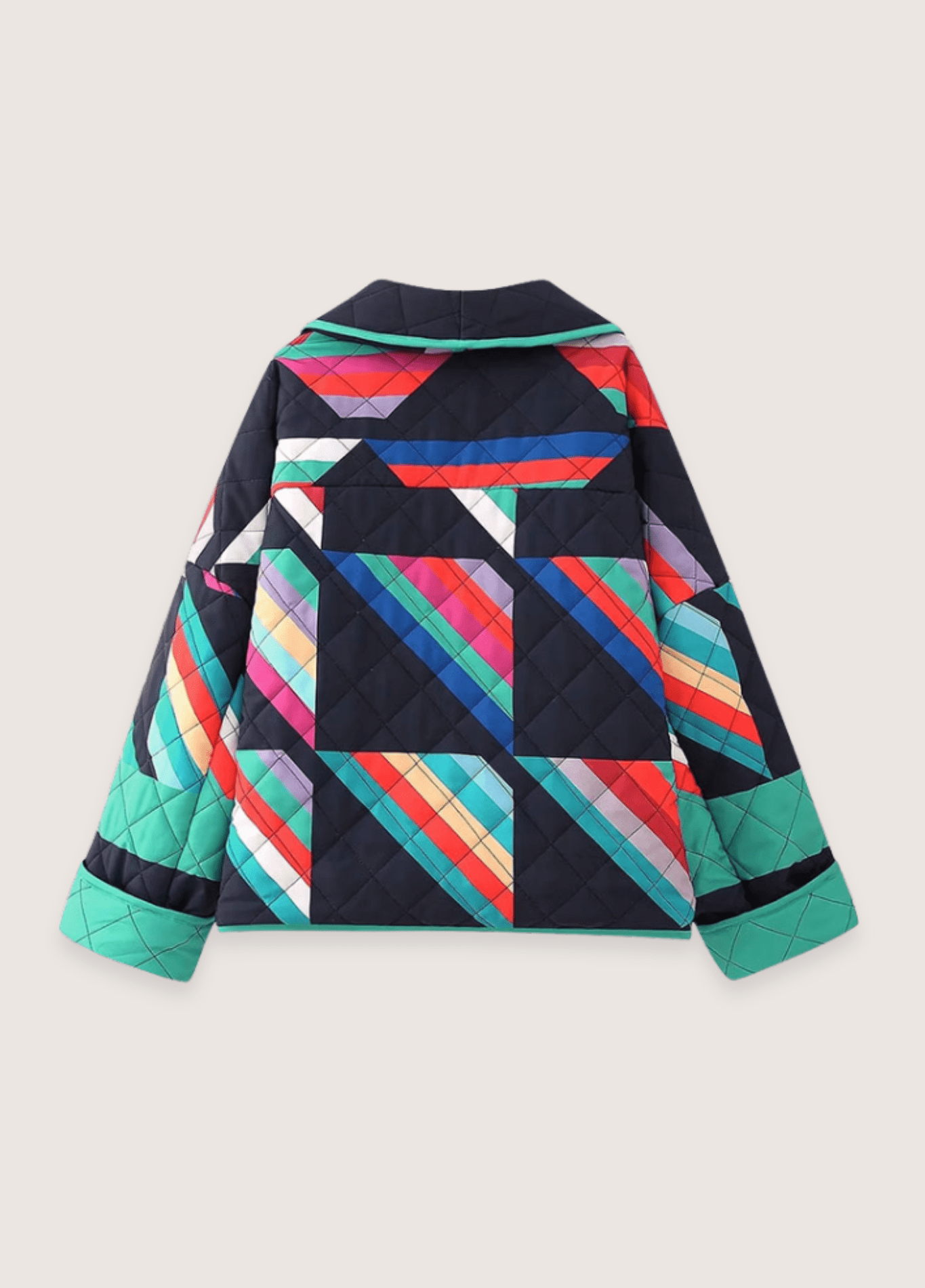Veste kimono femme géométrique multi – Géométrique Coloré année 80