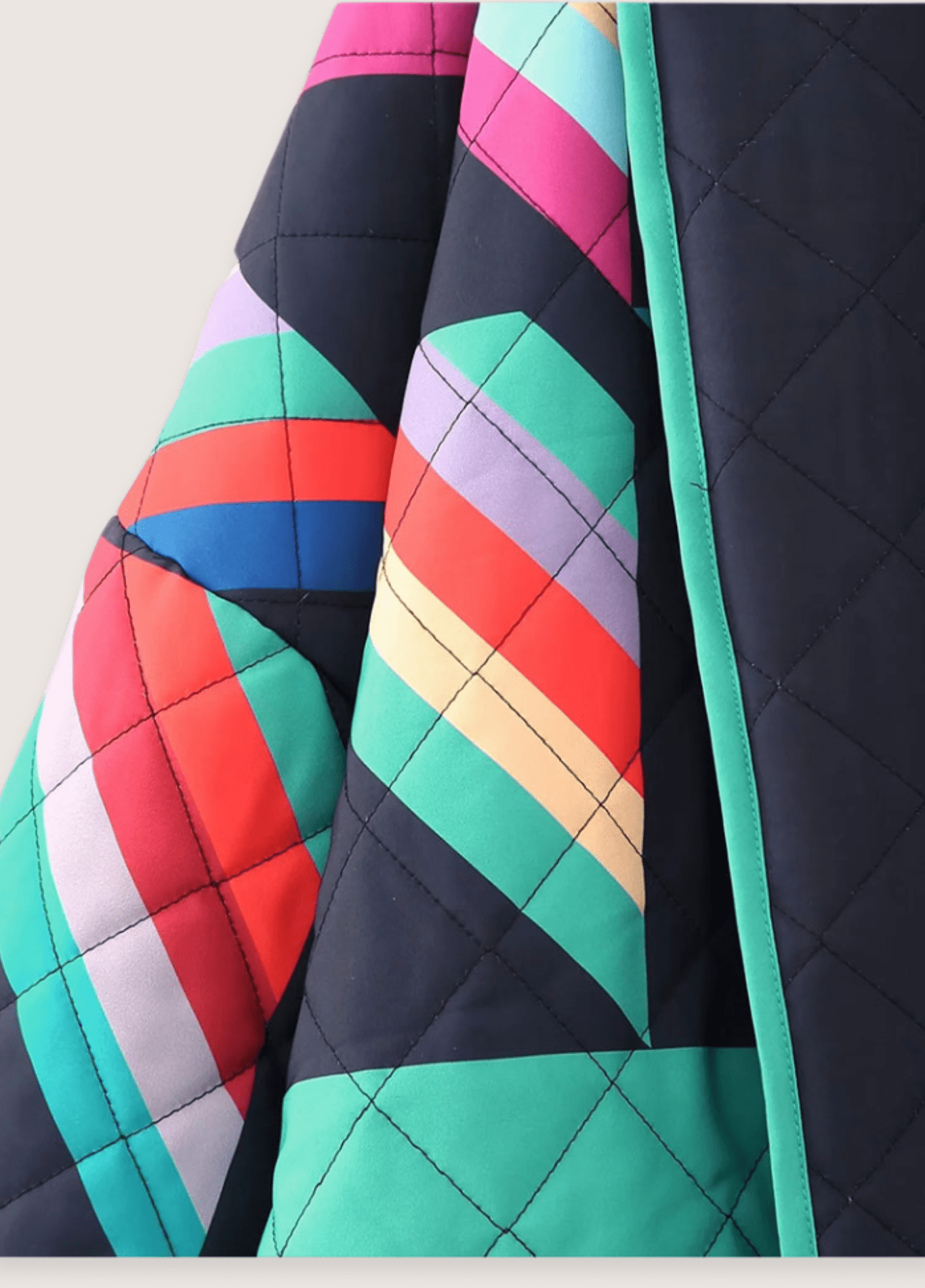Veste kimono femme géométrique multi – Géométrique Coloré année 80