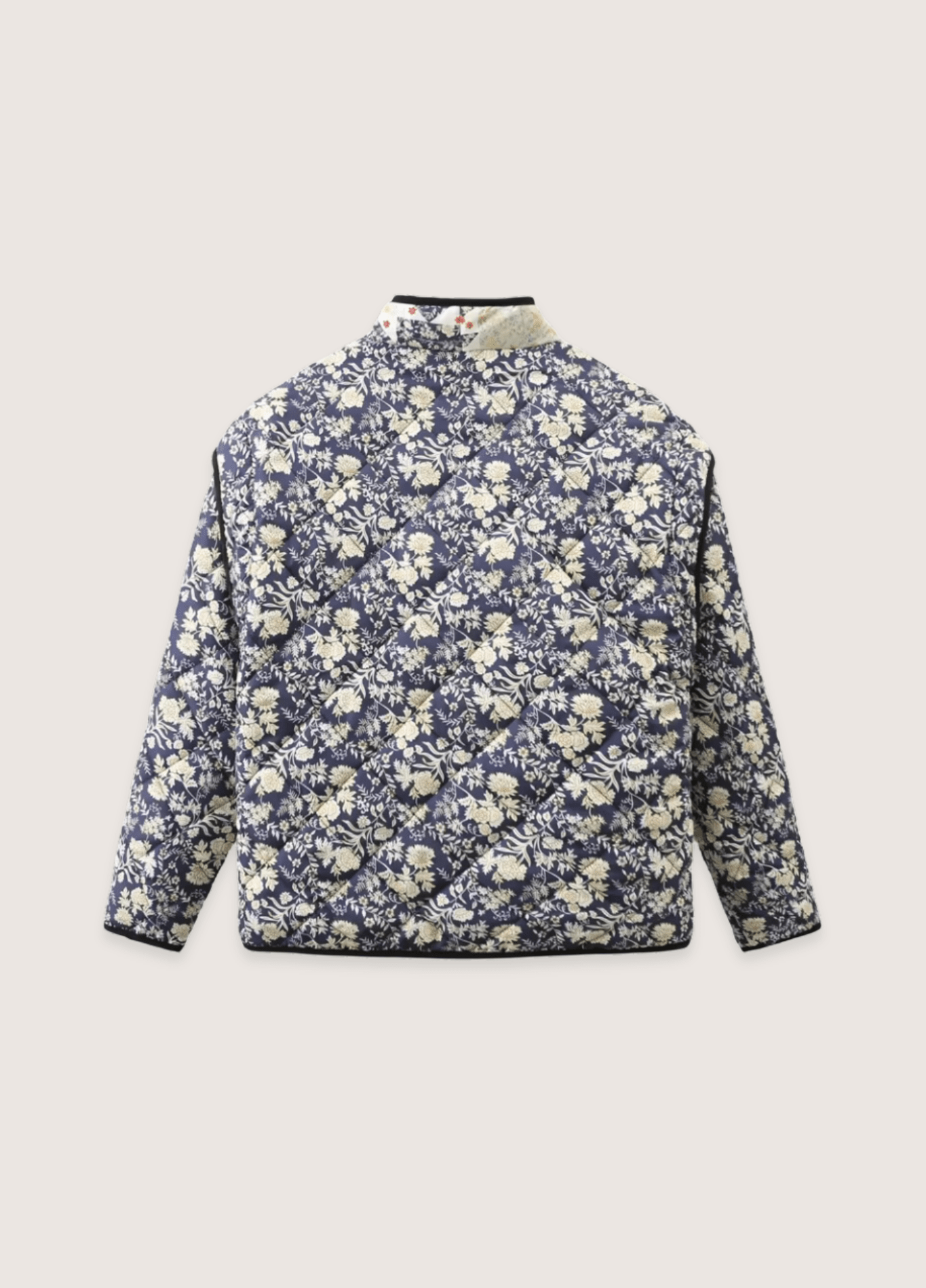 Veste kimono femme coton motif chrysanthème bleu – Hanabi Garden
