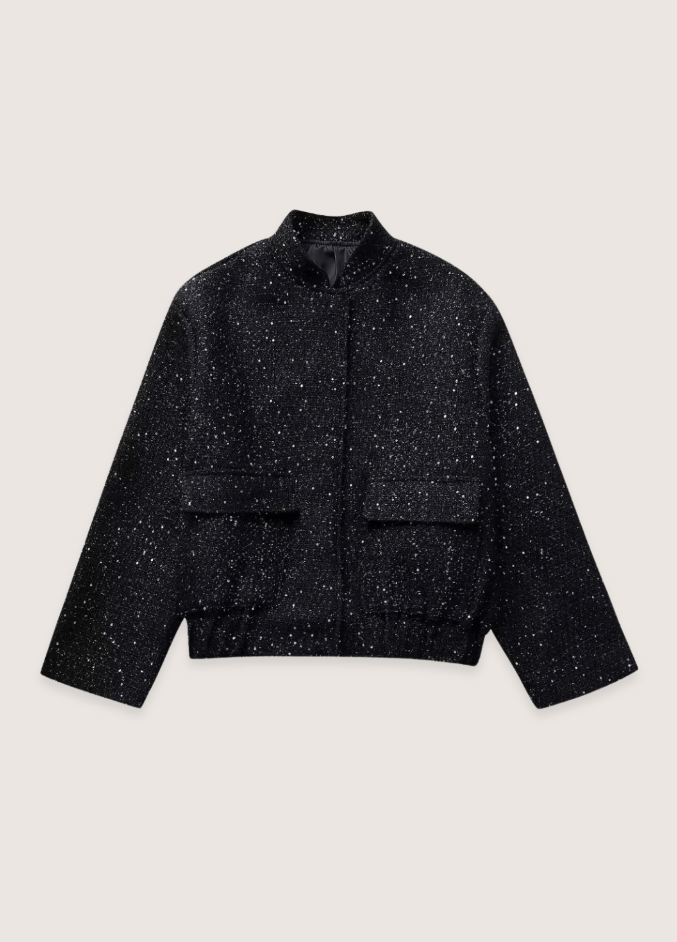 Veste kimono femme satiné floral noir – Hoshi