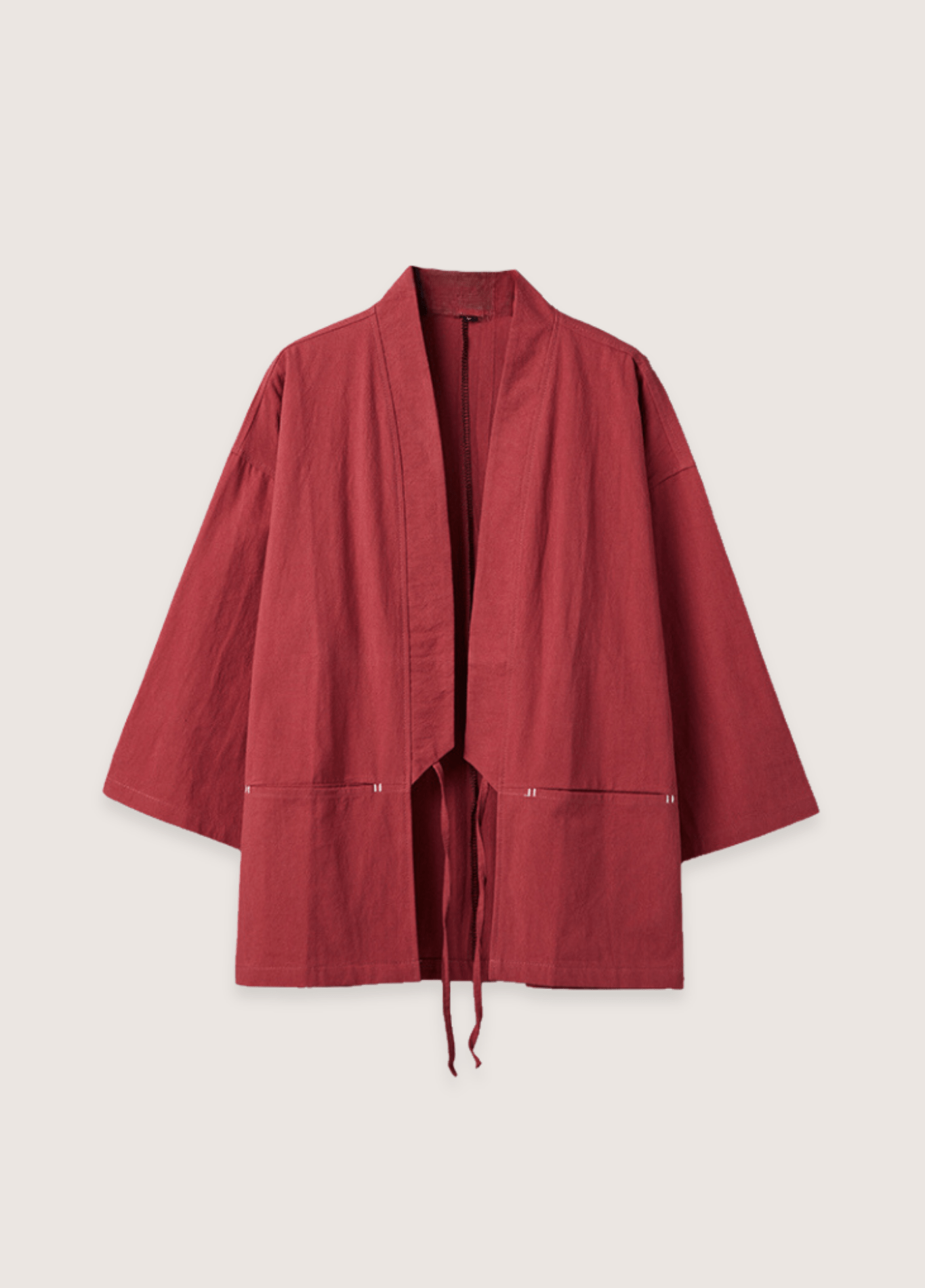 Veste kimono homme rouge