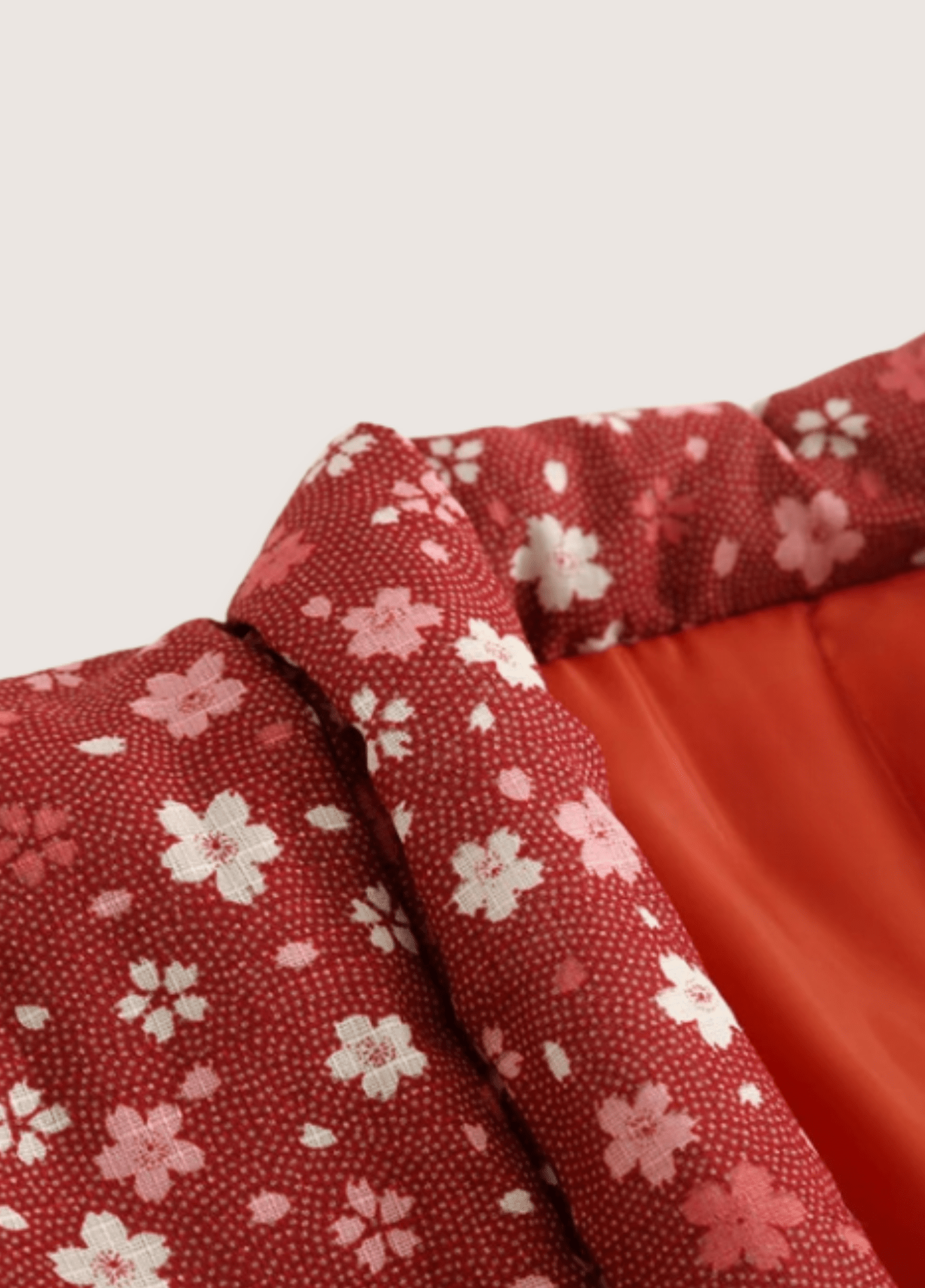 Veste kimono femme coton motif cerisier rouge – Sakura Nipponne