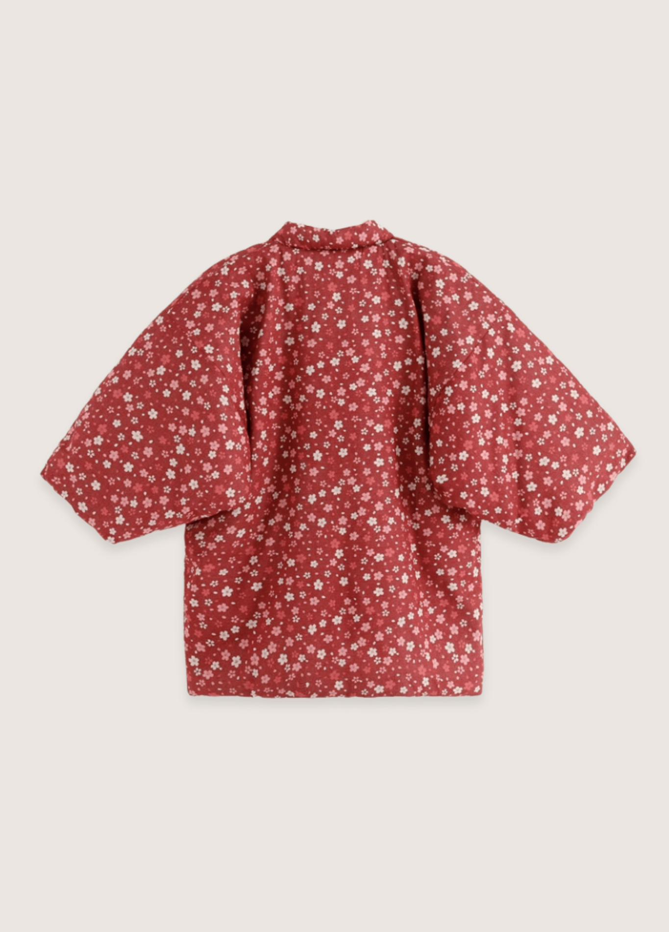 Veste kimono femme coton motif cerisier rouge – Sakura Nipponne