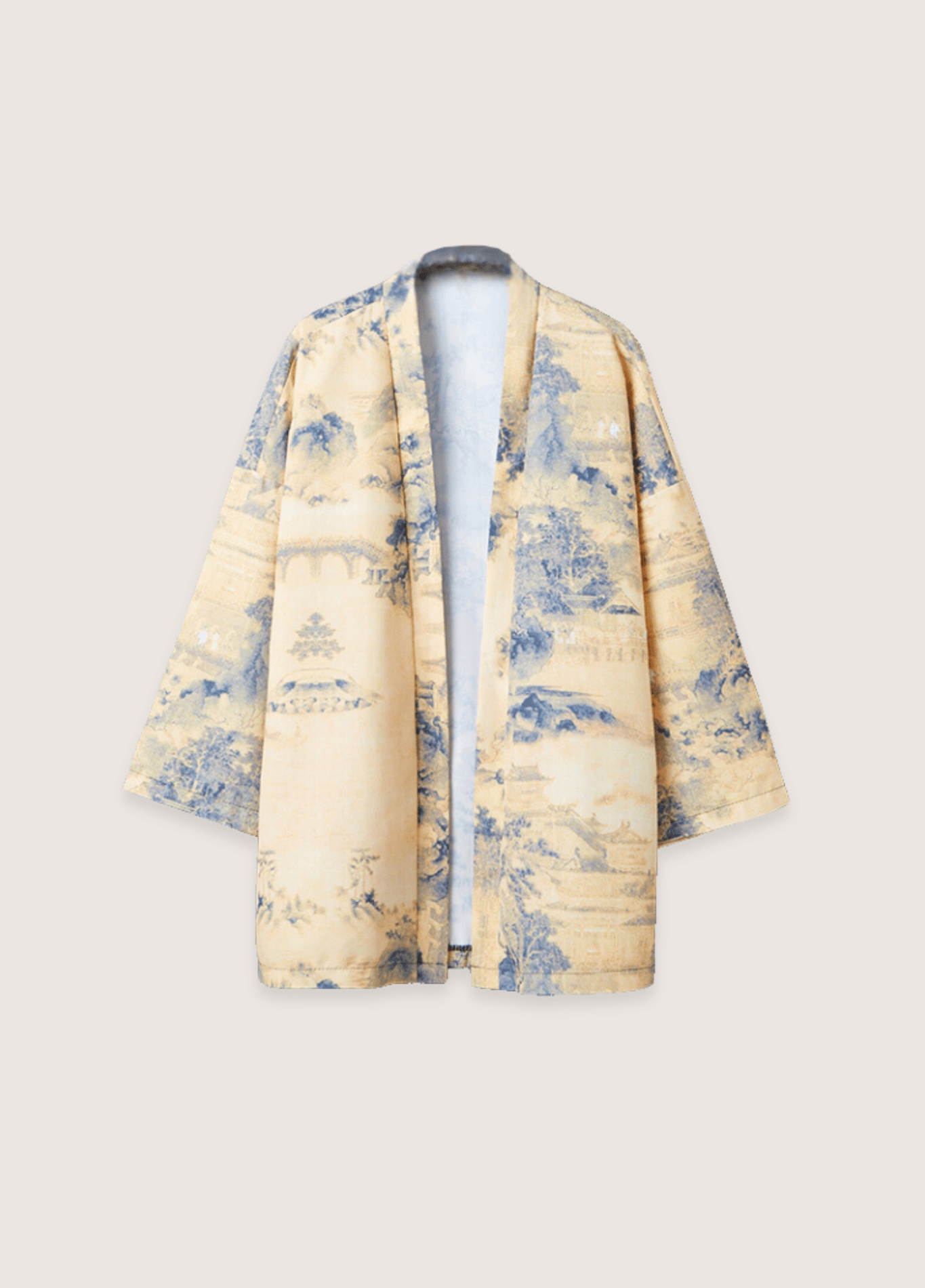 Veste kimono homme viscose jaune