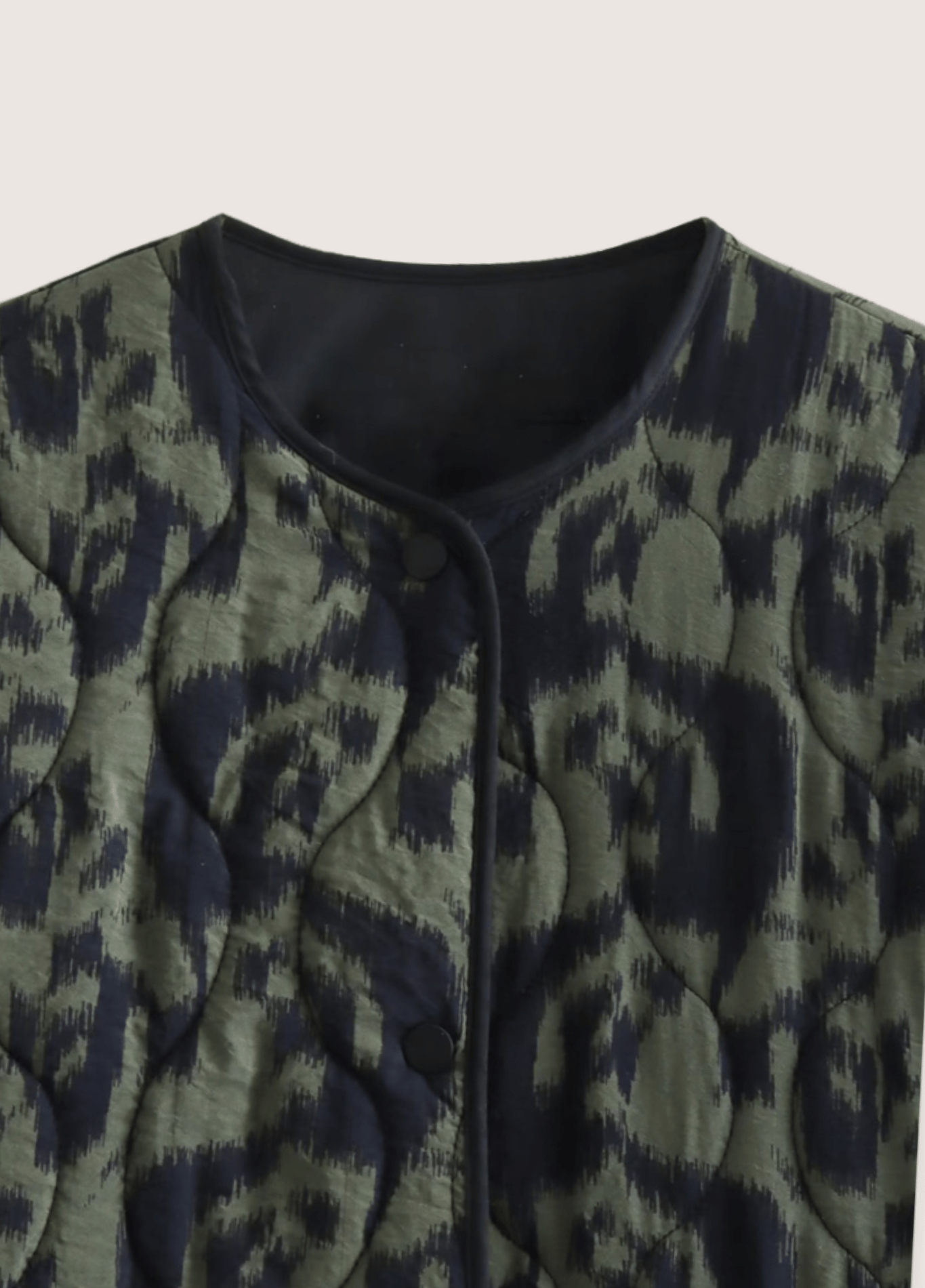 Veste kimono femme géométrique vert olive – Ikat