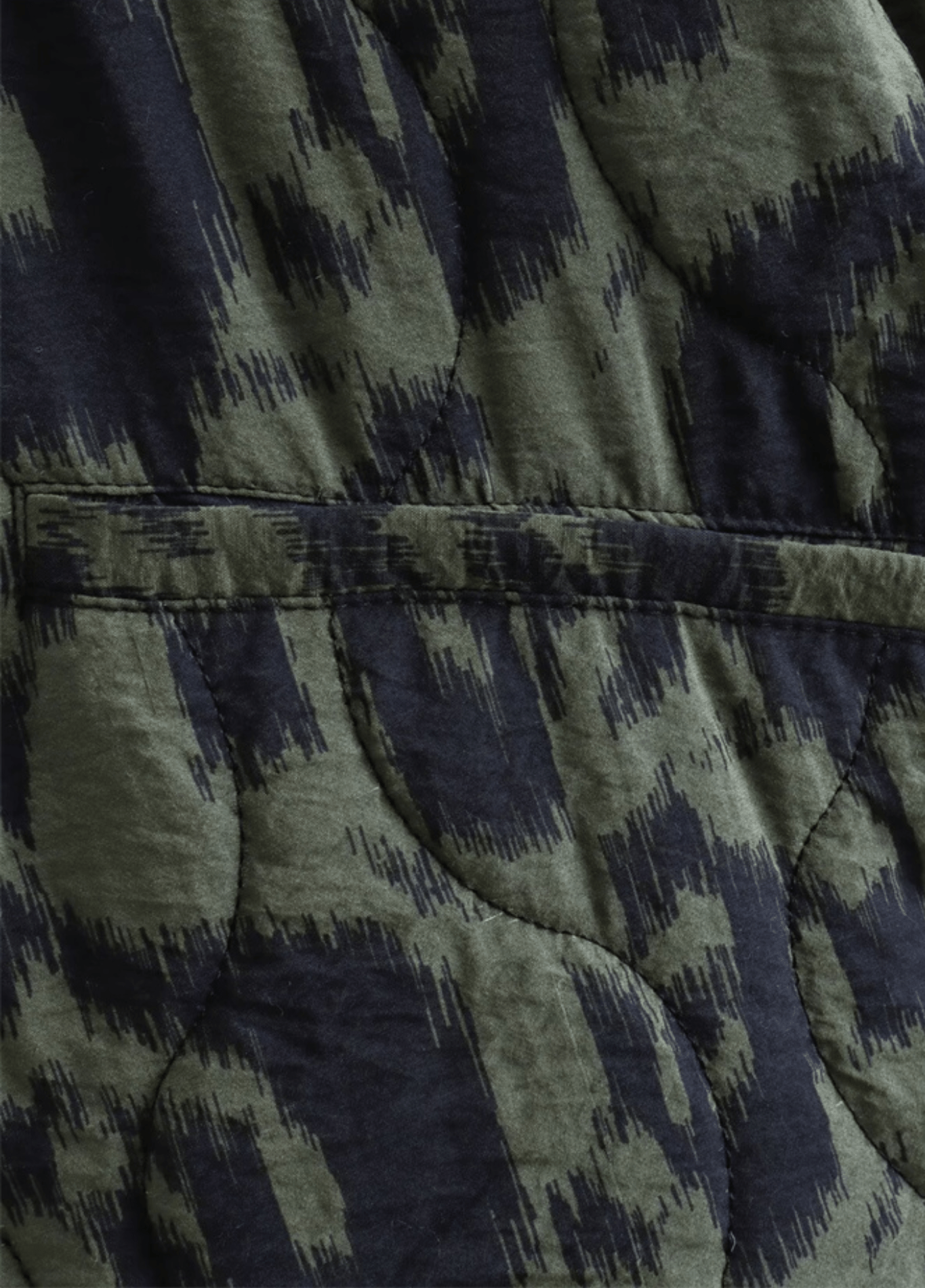 Veste kimono femme géométrique vert olive – Ikat
