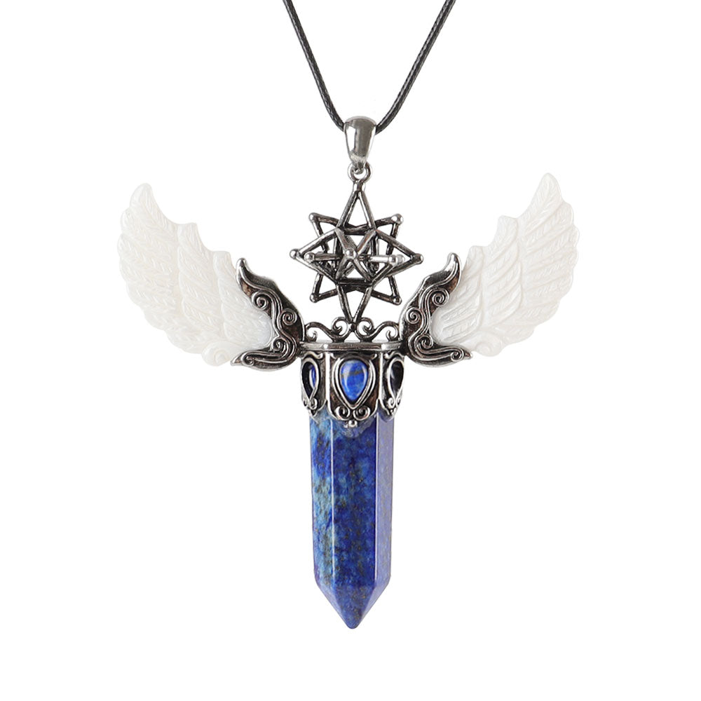 ATELIER-TIBET – Pendentif Aile Vintage en Cristal Naturel